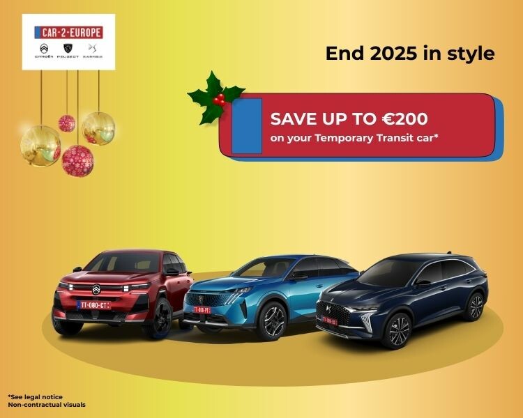 CAR-2-EUROPE Temporary Transit Offer 25